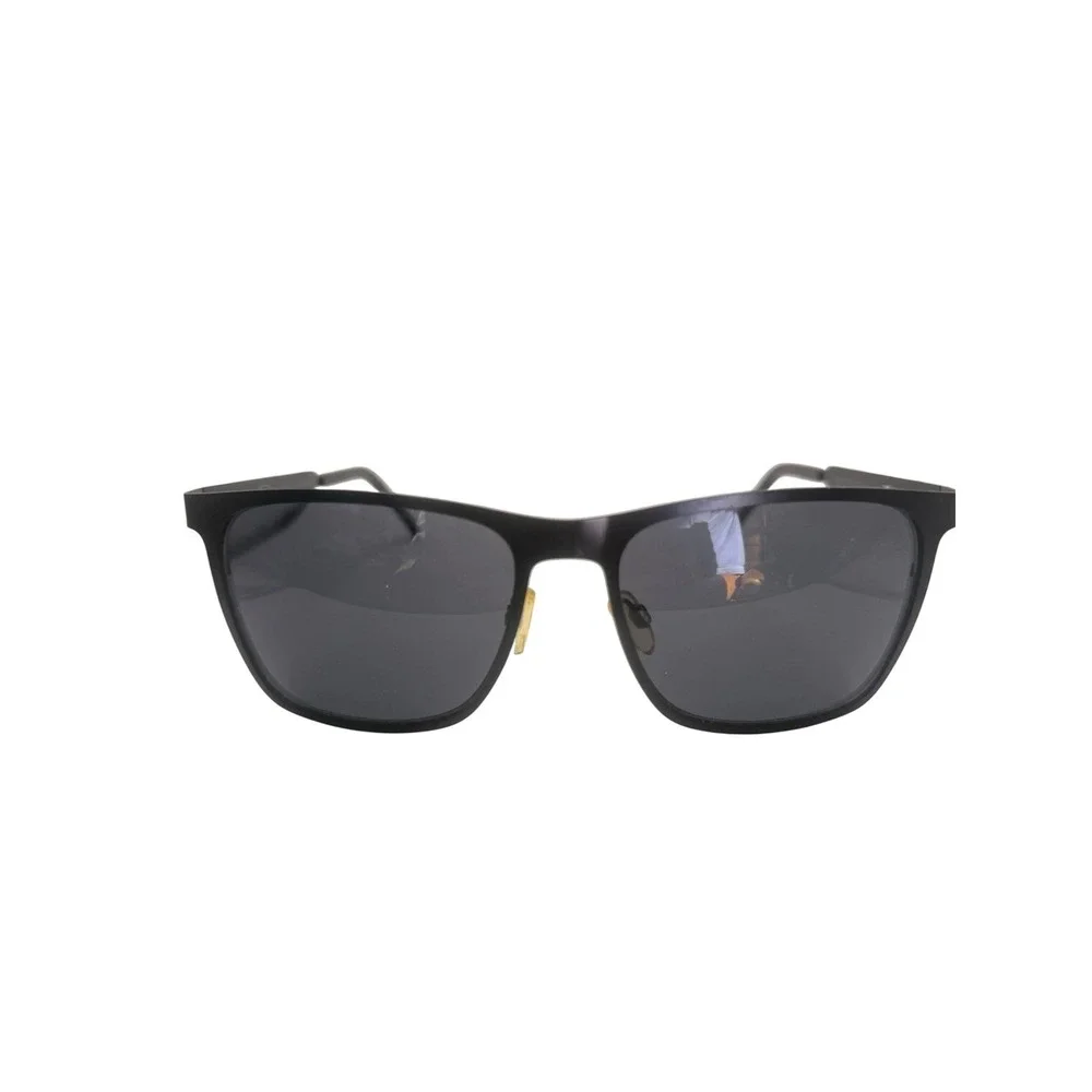 Oscar de la Renta Matte Black Rectangular Metal Sunglasses OSS8012MCEN 002